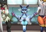  abdominal_bulge absurd_res ahegao anthro balls being_watched big_balls big_penis bulge cinderace eeveelution erection female generation_4_pokemon generation_8_pokemon generation_9_pokemon genitals glaceon goth group hi_res internal looking_at_another looking_pleasured lucario male male/female masturbation meowscarada nintendo pawpads paws penetration penis piercing pokemon pokemon_(species) public public_exposure public_masturbation public_nudity public_sex public_transportation public_use sex steam vaginal vaginal_penetration vein veiny_penis waynekan 