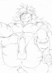  anthro anus balls belly blep erection felid genitals hi_res legs_up lifewonders line_art linorange0212 macan_(tas) male mammal muscular muscular_anthro muscular_male nipples nude pantherine pecs penis solo spread_legs spreading tiger tokyo_afterschool_summoners tongue tongue_out 