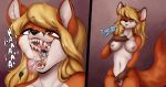  ahegao anthro black_hair blonde_hair bodily_fluids canid canine drooling duo excited female fox fur grey_body grey_fur hair hi_res imminent_vore jewelry looking_pleasured male male/female mammal masturbation mouse muhny murid murine nude onomatopoeia orange_body orange_fur pocket_jabari rodent saliva sarah_foxen sharp_teeth sound_effects teeth text tongue tongue_out vore worried 