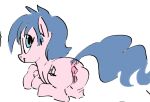  anonymous_artist anus blue_eyes blue_mane dollpony equid equine female female/female feral friendship_is_magic hasbro horse mammal mane my_little_pony pink_body pony presenting puffy_anus solo 