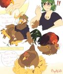  absurd_res avian bird chicken egg galliform gallus_(genus) gender_transformation hi_res male_to_female mtf oviposition phasianid transformation 