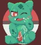  animal_genitalia animal_penis bodily_fluids bulbasaur cum digital_drawing_(artwork) digital_media_(artwork) feral generation_1_pokemon genital_fluids genitals hi_res male nintendo penis pixel_(artwork) pokemon pokemon_(species) solo solo_focus xxvvxx 