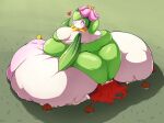  &lt;3 absurd_res belly big_belly big_breasts big_butt blush blush_lines breasts butt butt_focus duo elemental_creature elemental_humanoid facesitting female flora_fauna flower generation_5_pokemon grass green_body hi_res huge_breasts huge_butt huge_thighs human humanoid hyper hyper_butt hyper_thighs lilligant looking_back mammal mouthless multicolored_body nintendo one_eye_closed overweight overweight_female pink_eyes plant plant_humanoid pokeball pokemon pokemon_(species) rear_view sitting_on_another thick_thighs veryfilthything white_body wink 