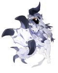  absol absurdres animal_focus character_request charging_forward full_body highres incoming_attack looking_at_viewer mega_absol mega_pokemon no_humans ou331 pokemon pokemon_(creature) pouncing profile red_eyes simple_background solo white_background 