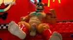  balls bear darkviperbara feet five_nights_at_freddy&#039;s five_nights_at_freddy&#039;s:_security_breach genitals glamrock_freddy_(fnaf) hi_res humanoid machine male mammal muscular muscular_male nipples penis piercing scottgames solo steel_wool_studios 