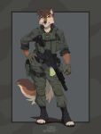  absurd_res anthro assault_rifle bulletproof_vest canid canine canis female grizzlygus gun hi_res law_enforcement mammal operator police policewoman ranged_weapon rifle sierra_howlett solo special_forces stoopix swat tactical tactical_gear tomboy weapon wolf 