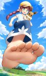  absurdres barefoot chloe_(pokemon) eevee feet giant giantess highres 