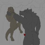  absurd_res asphyxiation canid canine choked choking forced grabbed hi_res male male/male mammal mustelid nude otter were werecanid werecanine werewolf 