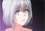  1girl choppy_bangs close-up girls&#039;_frontline grey_hair henshako rpk-16_(boss)_(girls&#039;_frontline) rpk-16_(girls&#039;_frontline) short_hair solo surprised upper_body yellow_eyes 