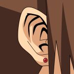  1boy brown_hair close-up ear_focus earrings highres jetix-chick jewelry male_focus solo yu-gi-oh! yu-gi-oh!_gx yuuki_juudai 