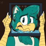  1:1 absurd_res anthro avian fan_character hi_res male restrained saw_(movie) sega shadydaone solo solo_focus sonic_the_hedgehog_(series) splat trapped waterboarding 