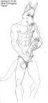  2000 abs anthro balls big_penis black_and_white canid canine clothed clothing dick_out erection foreskin genitals graphite_(artwork) halex hi_res holding_penis humanoid_genitalia humanoid_penis looking_at_viewer male mammal monochrome muscular muscular_anthro muscular_male nipples nudog pecs pencil_(artwork) penis retracted_foreskin solo speedo speedo_only swimwear tongue tongue_out topless traditional_media_(artwork) 