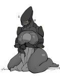 &lt;3 alien anthro armor big_breasts bodily_fluids breasts duo faceless_character faceless_human female freckles greyscale halo_(series) head_between_breasts headgear helmet hi_res human interspecies kneeling larger_anthro larger_female machine male male/female mammal mandibles microsoft mommy_kink monochrome power_armor sangheili size_difference spl4ts submissive submissive_human submissive_male sweat thick_thighs xbox_game_studios 