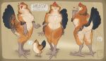  &lt;3 5_fingers ameraucana_chicken anthro avian avian_caruncle beak bird bombird cheek_tuft chicken chubby_female claws comb_(anatomy) derp_eyes egg facial_tuft feathers female feral finger_claws fingers fluffy_chest galliform gallus_(genus) head_crest hi_res model_sheet musical_note neck_tuft phasianid smile solo tail_feathers talon_hands talons thick_thighs toe_claws tuft underfluffies wings 