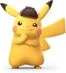  2023 alpha_channel ambiguous_gender barefoot black_body black_ears black_nose black_skin brown_eyes clothing crossed_arms detailed detective detective_hat detective_hat_only detective_pikachu detective_pikachu_(video_game) detective_pikachu_returns featureless_crotch feet feral generation_1_pokemon glistening glistening_eyes hat hat_only head_tilt headgear headgear_only headwear headwear_only long_ears long_tail looking_at_viewer mammal mostly_nude multicolored_body multicolored_ears multicolored_skin nintendo nude official_art orange_body orange_cheeks orange_skin pikachu pokemon pokemon_(species) pose raised_arm rodent rosy_cheeks round_eyes shadow simple_background small_nose smile smiling_at_viewer smirk smirking_at_viewer solo tail thinking thinking_pose toony transparent_background unknown_artist yellow_body yellow_ears yellow_skin yellow_tail 