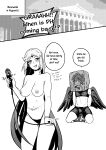  2020 angel areola bag_over_head blush bound breasts clothed clothing comic dark_pit dialogue duo english_text feathered_wings feathers feet female fingers footwear hair hands_behind_back hi_res human humanoid kid_icarus kneeling long_hair male mammal monochrome nintendo nipples not_furry open_mouth open_smile palutena paper_bag pit_(kid_icarus) smile soft_sizzle speech_bubble text text_box toes topless topless_female winged_humanoid wings 
