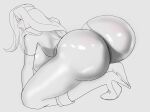  ass breasts bursting_ass bursting_breasts celes_chere final_fantasy final_fantasy_vi gigantic_breasts highres huge_ass huge_breasts large_breasts leotard long_hair monochrome thick_thighs thighs thong_leotard wide_hips zetarok 