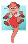  absurd_res anthro chester_the_otter diaper full_diaper hi_res male mammal mustelid otter solo toby_tiger 