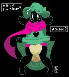  anthro black_background bodily_fluids bovid caprine clothed clothing clothing_lift deltarune diaper diaper_fetish diaper_under_clothing diaper_use dljoe dress dress_lift embarrassed english_text eyewear fart fart_cloud feces fluffy_ears genital_fluids glasses goat green_cloak hat headgear headwear horn male mammal messing_diaper messy_diaper open_mouth pink_scarf pooping ralsei scarf signature simple_background soiled_diaper soiling soiling_diaper solo spread_legs spreading stink_lines sweat sweatdrop tape text undertale_(series) urine wearing_diaper wet_diaper wetting 