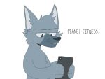  2023 anthro canid canine canis cellphone dialogue digital_media_(artwork) english_text holding_cellphone holding_object holding_phone humor mammal mangoyena phone simple_background solo text white_background wolf 