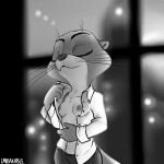  anthro areola breasts clothing disney eyes_closed female hi_res mammal mustelid nipples otter sam_(zootopia+) small_breasts solo unbakable undressing watermark zootopia 