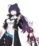  &gt;_&lt; 2boys 5girls :| absurdres ahoge armor black_gloves black_pants black_sleeves bronya_zaychik closed_mouth cosplay crossed_arms elysia_(honkai_impact) elysia_(miss_pink_elf)_(honkai_impact) gloves grey_eyes griseo highres holding holding_phone honkai_(series) honkai_impact_3rd horns kevin_kaslana kevin_kaslana_(cosplay) kiana_kaslana kosma light_smile long_hair looking_at_viewer luyue multiple_boys multiple_girls no_eyes oni_horns pants pectoral_cleavage pectorals phone pink_hair raiden_mei raiden_mei_(herrscher_of_thunder) raiden_mei_(herrscher_of_thunder)_(cosplay) short_hair shoulder_armor simple_background taking_picture trembling upper_body white_background white_hair 