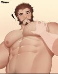  ! 2boys abs bara beard black_hair blush chest_hair completely_nude disembodied_limb eyebrow_cut facial_hair grabbing graves_(league_of_legends) hair_slicked_back highres large_pectorals league_of_legends looking_at_viewer male_focus mature_male multiple_boys muscular muscular_male mutton_chops navel navel_hair nipples nude out-of-frame_censoring pectoral_grab pectoral_grab_(sibi2028) pectorals pubic_hair raised_eyebrow short_hair sideburns solo_focus sparse_navel_hair sparse_pubic_hair stomach surprised tacco_(el_tacc0) thick_eyebrows yaoi 