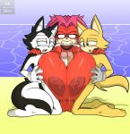  anthro archie_comics big_breasts breast_play breasts canid canine canis echidna female genitals group group_sex huge_breasts interspecies lien-da male male/female mammal mklancer00 monotreme nipples nude penis sega sex sonic_the_hedgehog_(archie) sonic_the_hedgehog_(comics) sonic_the_hedgehog_(series) threesome titfuck trio wolf 