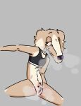  absurd_res anthro binder_(clothing) borzoi canid canine canis domestic_dog grey_background half-closed_eyes hi_res horny_luka hunting_dog intersex intersex/intersex intersex/male looking_at_viewer male mammal narrowed_eyes red_eyes sighthound simple_background smoke smoking smoking_weed solo solo_focus substance_intoxication toby_(horny_luka) trans_(lore) 