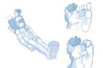  2023 5_toes anthro balls blue_and_white bodily_fluids cale_(alonelywolf44) canid canine canis chest_tuft claws countershade_fur countershade_neck countershading drooling duo erection eyes_closed feet foot_fetish foot_focus foot_lick foot_play fur genitals greeb_(artist) hair humanoid_genitalia humanoid_hands humanoid_penis jack_russoff kneeling licking lying male male/male mammal marvel monochrome nude on_back penis prick_ears saliva savior short_hair smiling_at_partner snout soles toe_claws toe_curl toes tongue tongue_out tuft unconscious were werecanid werecanine werewolf werewolf_by_night wolf wrinkle wrinkled_feet wrinkled_soles wrinkles 