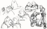  angst anthro anxiety barazoku bed belly_scales biceps body_hair canid canine canis cedric_sherman(seyynan) chest_hair chest_tuft chubby_belly chubby_male clothing domestic_dog ear_tuft eyebrows facial_hair facial_tuft fist french_kissing fur furniture german_shepherd goatee hector_collin_(seyynan) herding_dog hi_res hoodie kissing male male/male male_focus mammal mohawk musclegut pastoral_dog pawpads paws pecs procyonid profile raccoon raccoon_dog scales seyy_nsfw simple_background slightly_chubby snout sweater tanuki thick_eyebrows tongue tongue_out topwear tuft watermark white_background 