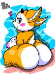  &lt;3 aggretsuko anthro big_breasts big_butt black_eyes blush breasts butt deer female hi_res horn huge_breasts huge_butt mammal nipples orange_body pink_nipples sanrio scut_tail short_tail solo tail thedeathcrow05 tsunoda_(aggretsuko) 