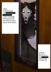  absurd_res anthro black_body black_fur breasts buta99 canid canine canis english_text female fur hi_res looking_at_viewer mammal nipples scp-1471-a scp_foundation solo text wolf 
