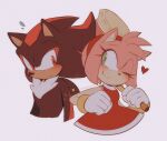  1boy 1girl amy_rose animal_ears animal_nose artist_name bare_shoulders blush bracelet brown_fur closed_mouth dress eyelashes flying_sweatdrops furry furry_female furry_male gloves gold_bracelet green_eyes hairband hammer hands_up heart hedgehog hedgehog_ears hedgehog_girl holding holding_hammer holding_weapon jewelry looking_at_another one_eye_closed piko_piko_hammer pink_fur red_dress red_eyes red_fur red_hairband shadow_the_hedgehog simple_background sleeveless sleeveless_dress smile sonic_(series) spacecolonie sparkle two-tone_fur weapon white_background white_gloves 