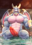  2_horns abs activision animal_genitalia anthro biceps bubba_(spyro) dragon genital_slit genitals hi_res horn male muscular muscular_anthro muscular_male muscular_thighs pecs primodrago scales scalie slit solo spikes spikes_(anatomy) spyro_the_dragon wings 