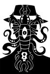  2015 4_tentacles ambiguous_gender arthropod black_and_white clothing crustacean decapoda digital_drawing_(artwork) digital_media_(artwork) duo feral feral_focus hat headgear headwear hi_res human larger_ambiguous larger_human malacostracan mammal mandibles marine membrane_(anatomy) membranous_wings monochrome monster multi_eye pupils rear_view restricted_palette scp-536-j scp_foundation silhouette simple_background size_difference slit_pupils smaller_ambiguous smaller_feral solo_focus sunnyclockwork tentacles unknown_species white_background wings 