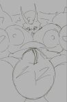  anthro big_breasts blaziken breasts bulge clothed clothing fanofblimp first_person_view generation_3_pokemon gynomorph hi_res huge_breasts intersex nintendo partially_clothed pokemon pokemon_(species) sketch solo 