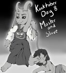  anthro asriel_dreemurr asriel_dreemurr_(god_form) boss_monster bovid caprine clothed clothing collar dominant dominant_male duo feet foot_fetish foot_in_mouth foot_play foot_suck foxkai frisk_(undertale) goat hi_res human male male/male mammal master slave submissive submissive_male sucking toe_in_mouth toe_suck toes topless topless_male undertale undertale_(series) 