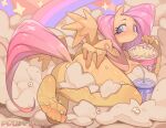  anthro blue_eyes blush breasts butt convenient_censorship equid equine female fluttershy_(mlp) friendship_is_magic fur hair hasbro lumpypaca mammal my_little_pony nude pegasus pink_hair solo wings yellow_body yellow_fur 