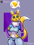  bandai_namco breasts clothed clothing digimon digimon_(species) female foxette hi_res renamon solo under_boob underwear 