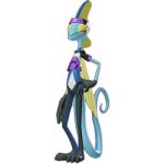  3d_(artwork) alpha_channel anthro clothing digital_media_(artwork) full-length_portrait generation_8_pokemon inteleon low_res nintendo official_art pokemon pokemon_(species) pokemon_unite portrait purple_clothing purple_unite_style_inteleon simple_background solo thumbnail translucent transparent_background unknown_artist 