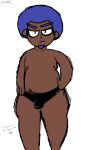  absurd_res afro animal_humanoid belly bulge cephalopod cephalopod_humanoid clothing colored hi_res humanoid looking_at_viewer lustfulh0m0 male marine marine_humanoid mollusk mollusk_humanoid nintendo nipples octarian octoling overweight sketch solo splatoon splatoon_(series) text underwear 