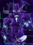  abs absurd_res anthro bodily_fluids cheekycreepy digital_creature five_nights_at_freddy&#039;s five_nights_at_freddy&#039;s:_security_breach five_nights_at_freddy&#039;s:_security_breach_ruin genitals glitch glowing glowing_eyes glowing_genitalia glowing_markings glowing_penis hi_res lagomorph leporid looking_at_viewer machine male mammal markings muscular mxes_(fnaf) nude penis rabbit robot saliva saliva_on_tongue scottgames smile smirk solo solo_focus steel_wool_studios tongue tongue_out 