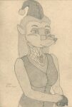  anthro breasts clothed clothing eyewear female gjonk glasses gloves graphite_(artwork) hair handwear headgear headwear hi_res irja lobar mammal medium_breasts monochrome mustelid pencil_(artwork) simple_background solo traditional_media_(artwork) 