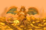  absurd_res charizard excessive_feces feces female floofykinkumiho generation_1_pokemon hair hi_res horn hyper hyper_feces nintendo orange_body orange_hair orange_skin pokemon pokemon_(species) scat solo tail wings 