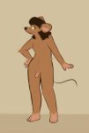  ambiguous_gender anthro genitals goopystem_(artist) hand_on_hip hi_res looking_at_viewer male mammal mullet murid murine nipples nude olive_(goopystem) penis rat rodent simple_background smug_face solo standing 