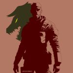  abel_(apghybrid) apghybrid clothed clothing feral fully_clothed human humanoid male mammal monster reptile scalie silhouette silhouetted_body solo stylized teeth_showing transformation 