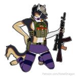  ak_74 ak_platform alpha_channel anthro assault_rifle battle_armor beretta bottomwear bulletproof_vest camo_headgear canid canine canis claws clothing collar domestic_dog feet footwear german_shepherd german_shepherd_mix girly gun handgun hat headgear headwear herding_dog hi_res legwear m9 male mammal miniskirt multicam operator pastoral_dog pattern_headgear paws pistol plate_carrier ranged_weapon rebeldragon101 rifle scope shirtless shirtless_male skirt sniper socks stockings tactical_gear tacticool weapon 