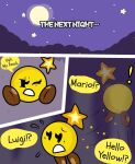  bodily_fluids comic female forest forest_background hi_res mario_and_luigi_(series) mario_bros moon nature nature_background nintendo onithehyperfairy panicking plant purple_background simple_background solo star_sprite starlow sweat sweatdrop tree unconscious waddling_head waking_up worried 