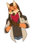  2023 5_fingers alpha_channel anthro brown_eyes brown_hair clothed clothing digital_media_(artwork) eyebrows eyelashes fingers hair hi_res kittydee looking_at_viewer male simple_background solo transparent_background 